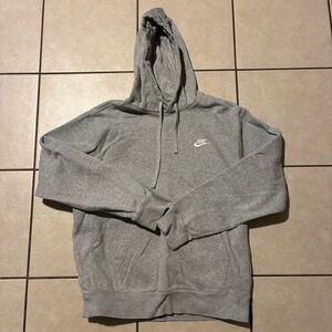 Nike Men's Medium Gray Pullover Hoodie Sweatshirt Athletic